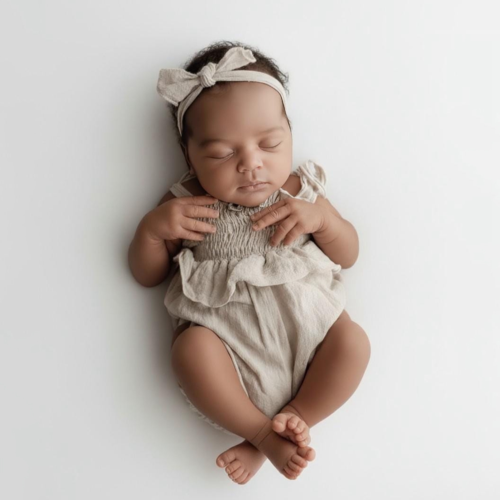 Baby Clothing Discount - Rekwizyty do sesji noworodkowej, dziewczęcy żółty