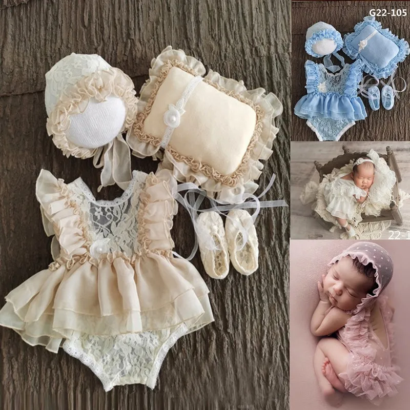 Baby Clothing For Boys - Noworodek fotografia rekwizyty dziewczynka kapelusz buty
