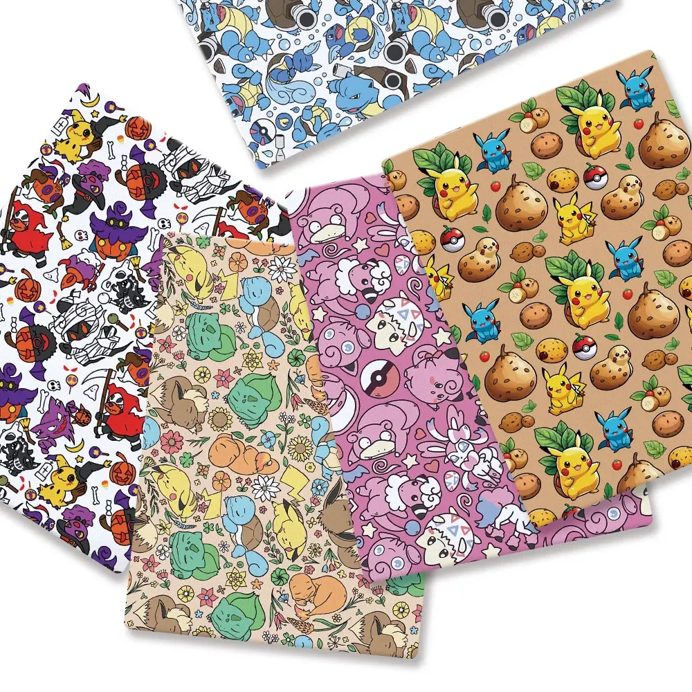 Baby Clothing In Japan - Pokemon Cartoon Fabric140 * 50cm Ręcznie