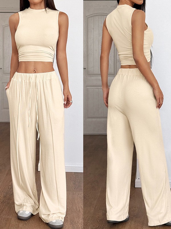 Summer Short Set - Dwuczęściowy zestaw letni Y2k: top bez